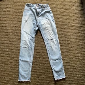 Jegging light wash blue